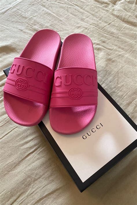 gucci belt women pink|hot pink Gucci slides.